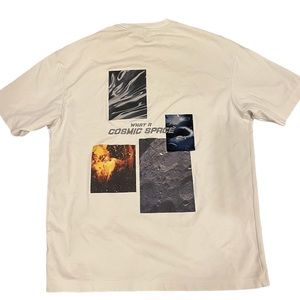 Trendiano textured Graphic cosmic space tee